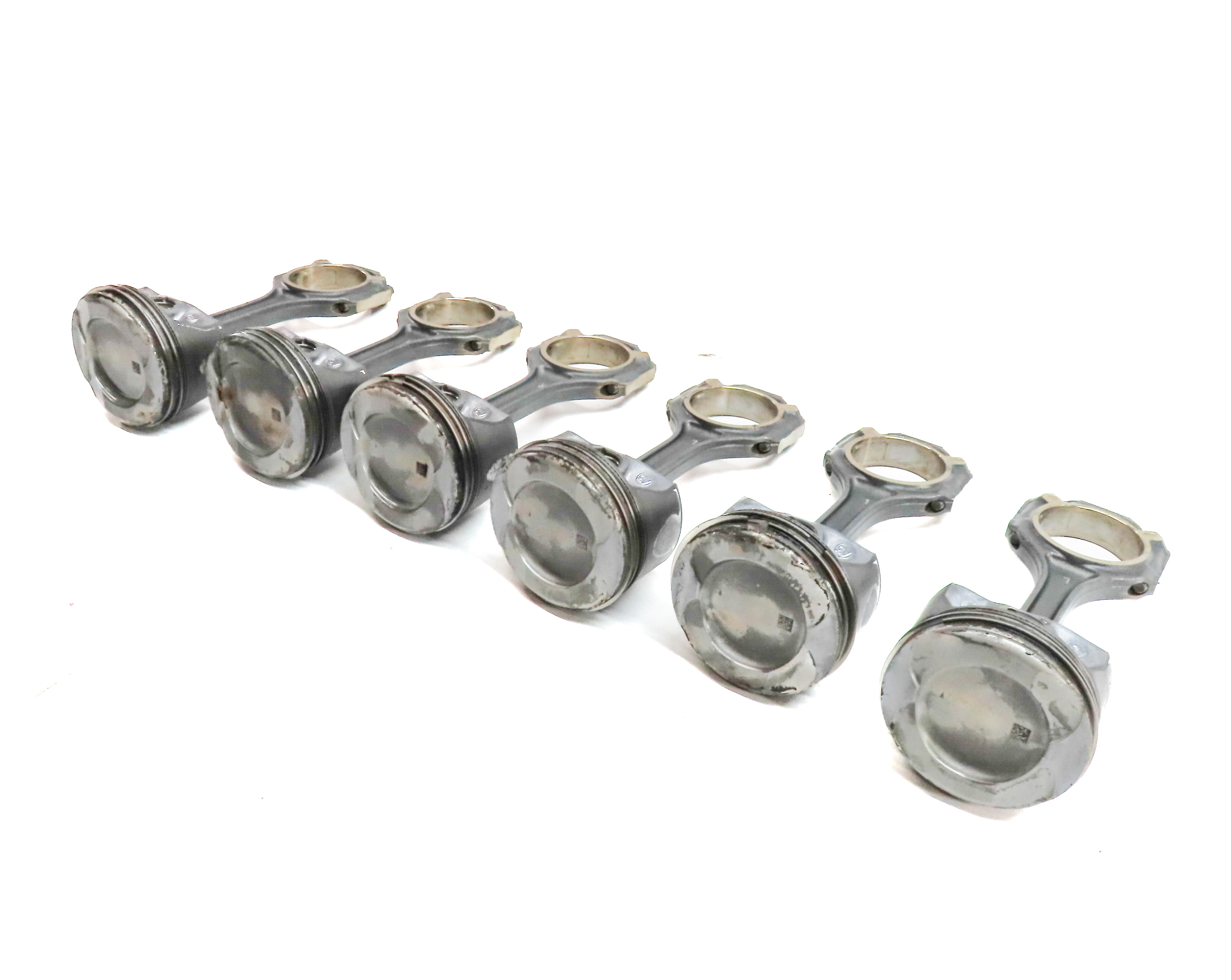 15-22 MERCEDES X166 W166 W205 W222 W212 R231 M276 3.0 ENGINE PISTON & ROD SET/6 — exact item pictured